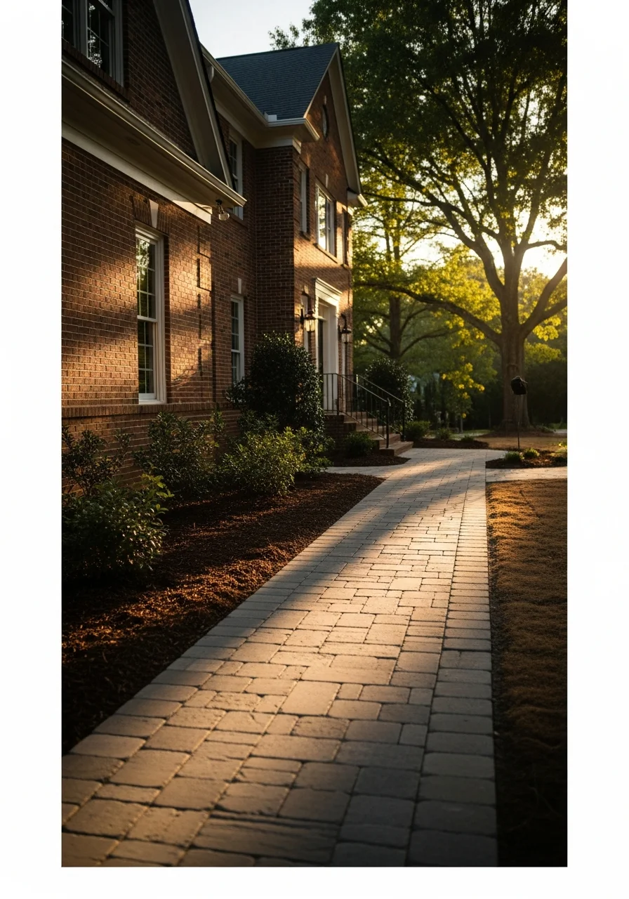 Close-up of a Concord home's entrance and landscaping, showing typical residential features of the area.