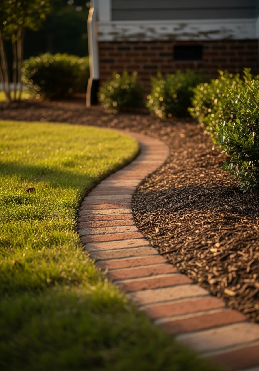 Detail of a High Point property's exterior with well-maintained features and landscaping representative of the area.